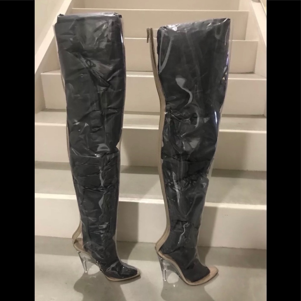 YEEZY Clear Over-The-Knee Boots by YEEZY Size 36